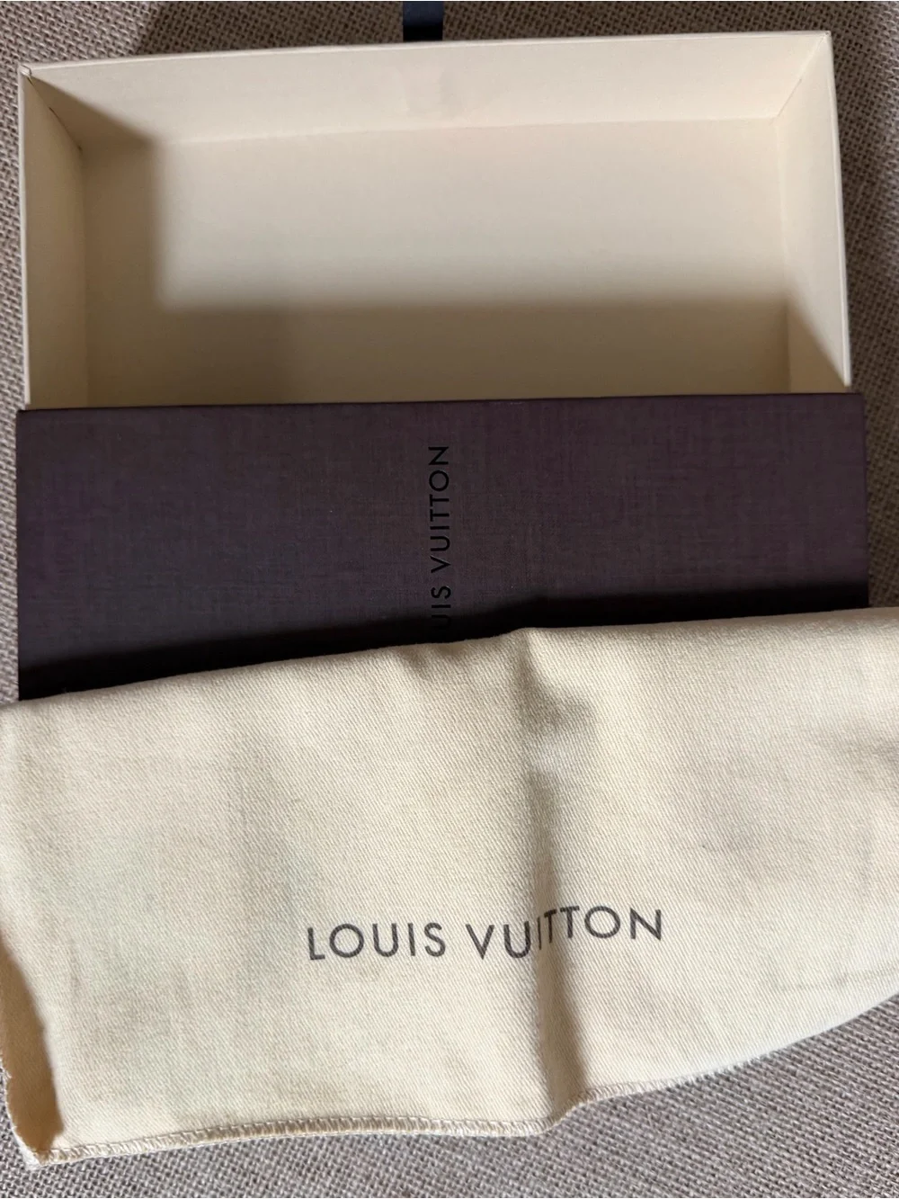 Louis Vuitton drawer box with dust cloth